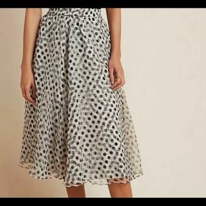 Anthro Dhruv Kapoor Polka Dot Skirt Sm
